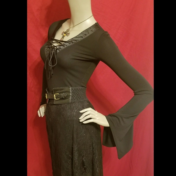 ‼️SOLD‼️ "Coven" themed Bell Sleeved Top - Picture 3 of 6